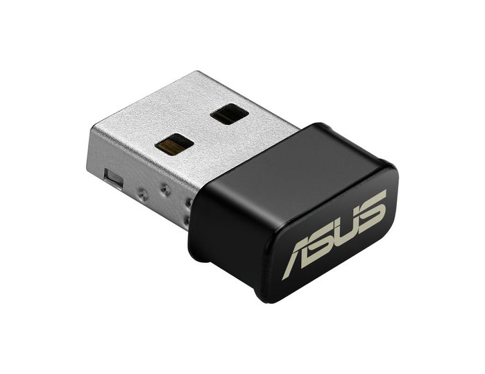 Asus USB-AC53 Nano - Adaptateur Wi-Fi USB Nano 802.11ac Dual-Band 5 GHz/2.4 GHz (867 Mbps/300 Mbps) avec MU-MIMO, pour Streaming 4K et Gaming, Noir
