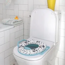 Thermobaby Réducteur WC pour enfant avec poignées, design Mickey Mouse Disney Baby, pour apprentissage de la propreté et stabilité, compatible toilettes standards
