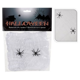 Telaraña halloween avec 2 arañas 50 x 40 cm