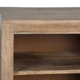 GINER Y COLOMER - Meuble TV 2 portes coulissantes en bois de manguier avec pieds en métal - Dimensions 160 x 65 x 40 cm - Couleur Naturel