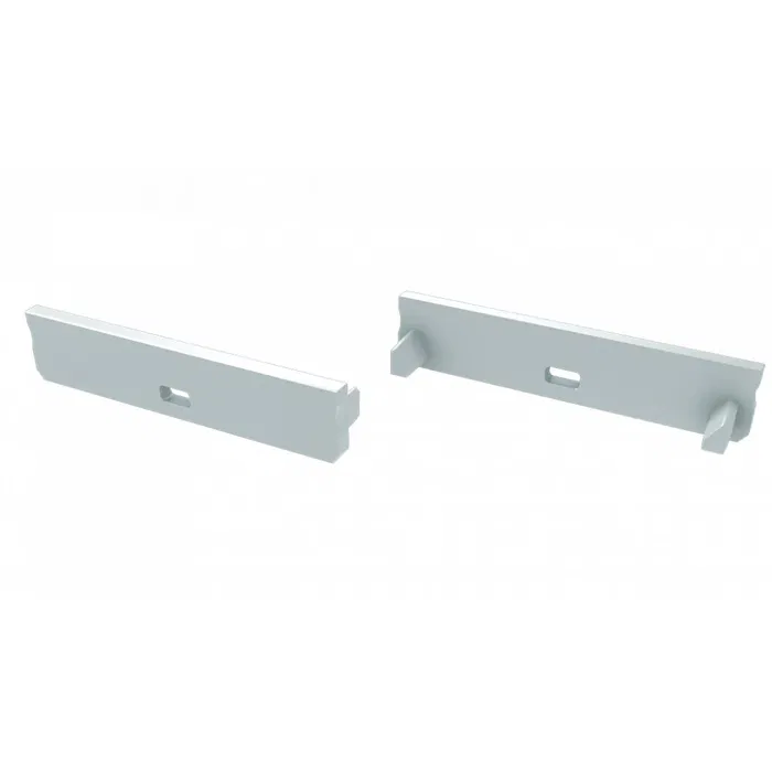 Bouchon de Fin de Profil Type SOLIS en Plastique et Inox avec Trou