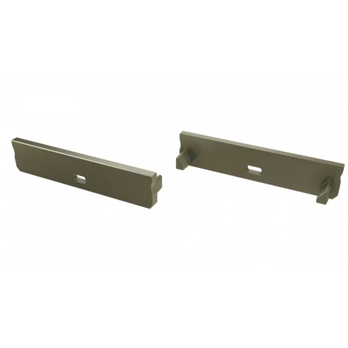 Bouchon de Fin de Profil Type SOLIS en Plastique et Inox avec Trou