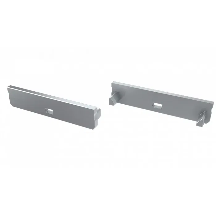 Bouchon de Fin de Profil Type SOLIS en Plastique et Inox avec Trou