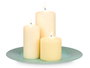 Giftdecor Porte-bougies Cercles Vert Vieilli 33 cm x 33 cm Plastique Argenté (Set de 24)