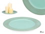 Giftdecor Porte-bougies Cercles Vert Vieilli 33 cm x 33 cm Plastique Argenté (Set de 24)