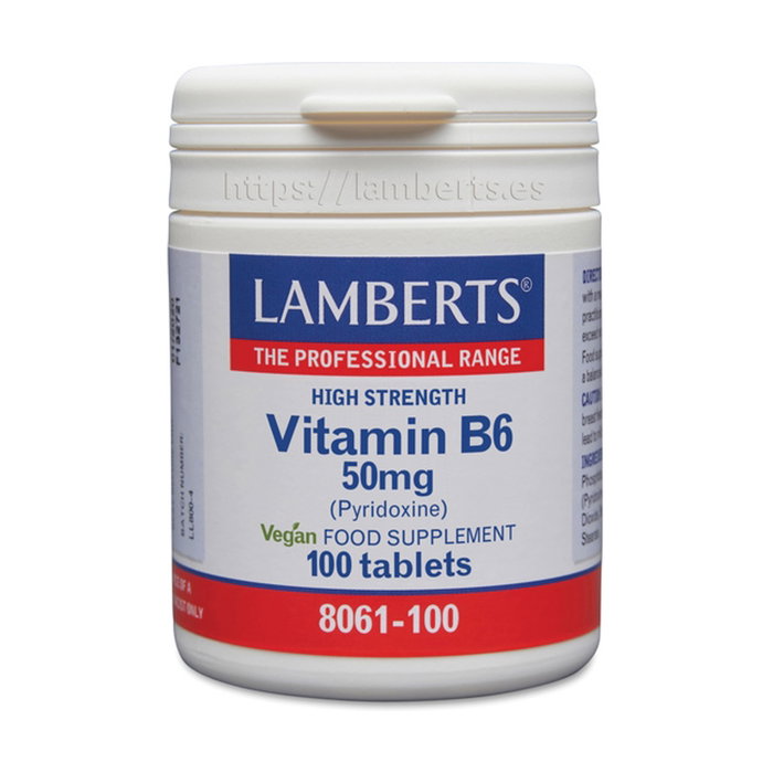Lamberts Vitamine B6 50 mg 100 comprimés Lamberts Vitamine B6 50 mg 100 comprimés