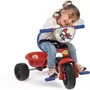 Smoby Tricycle Evolutif Be Fun Spidey pour Enfant de 15 Mois à 3 Ans avec Canne Parentale Réglable, Ceinture de Sécurité, Siège Ergonomique, Roue Libre et Verrouillage Direction