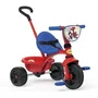 Smoby Tricycle Evolutif Be Fun Spidey pour Enfant de 15 Mois à 3 Ans avec Canne Parentale Réglable, Ceinture de Sécurité, Siège Ergonomique, Roue Libre et Verrouillage Direction
