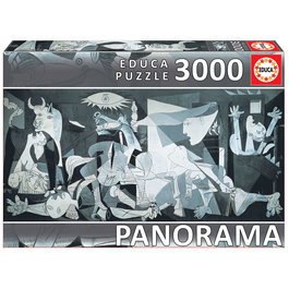 Educa Puzzle 3000 Pièces Guernica Pablo Picasso Réf. 11502 - Image du célèbre tableau - Cola FixPuzzle incluse - Dimensions 144x68 cm