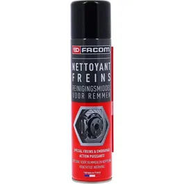 Facom - Nettoyant pour freins et embrayage 400 ml Aérosol PowerJet - Élimine résidus de friction, salissures grasses et impuretés - Compatible freins carbone et céramique