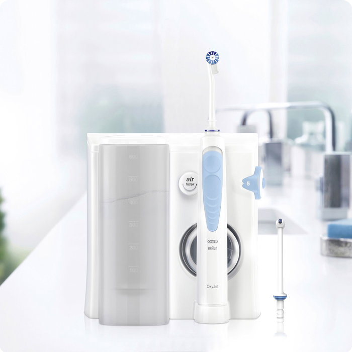 Oral-B OxyJet Cleaning System Oral Irrigator JAS23 Blanc/Bleu Oral-B OxyJet Cleaning System Oral Irrigator JAS23 Blanc/Bleu
