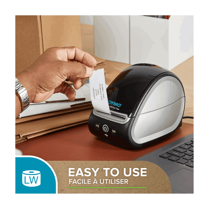 Dymo S0722540 - Étiquettes adhésives pour imprimante Label 11354, 54 x 101 mm, rouleau de 260 étiquettes