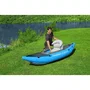 Bestway Kayak gonflable Cove Champion Hydro-Force 1 place - 275 x 81 cm, Inflata-Shield, avec pagaie aluminium, pompe Air Hammer, ailerons amovibles et sac de transport