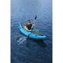 Bestway Kayak gonflable Cove Champion Hydro-Force 1 place - 275 x 81 cm, Inflata-Shield, avec pagaie aluminium, pompe Air Hammer, ailerons amovibles et sac de transport