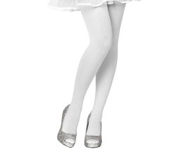 Collants blancs unis adulte
