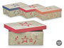PINCELLO Boîte en carton étoiles assortiment 3 couleurs vives