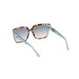 Guess By Marciano GM00012 Lunettes de Soleil Femme Carrées BleuHavana Monture Acétate Diamètre Cristal 58 mm