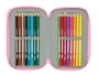 Safta Plumier triple 37 pièces avec motif Superkitties - Trousse de rangement pour enfant à partir de 3 ans (12,5x19,5x5,5 cm)