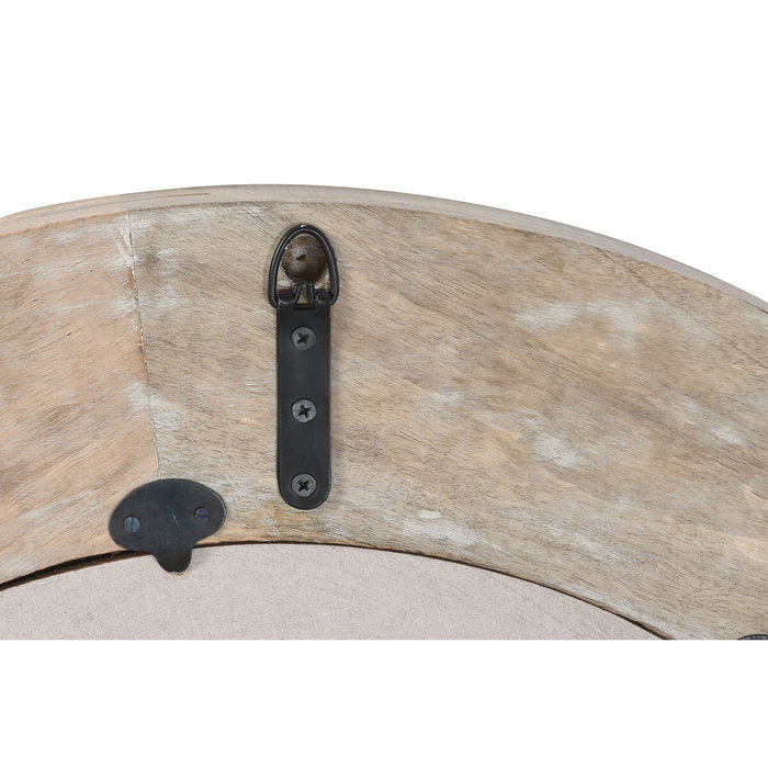 Miroir mural DKD Home Decor Blanc Marron Mandala Indien Décapé 76 x 4 x 76 cm