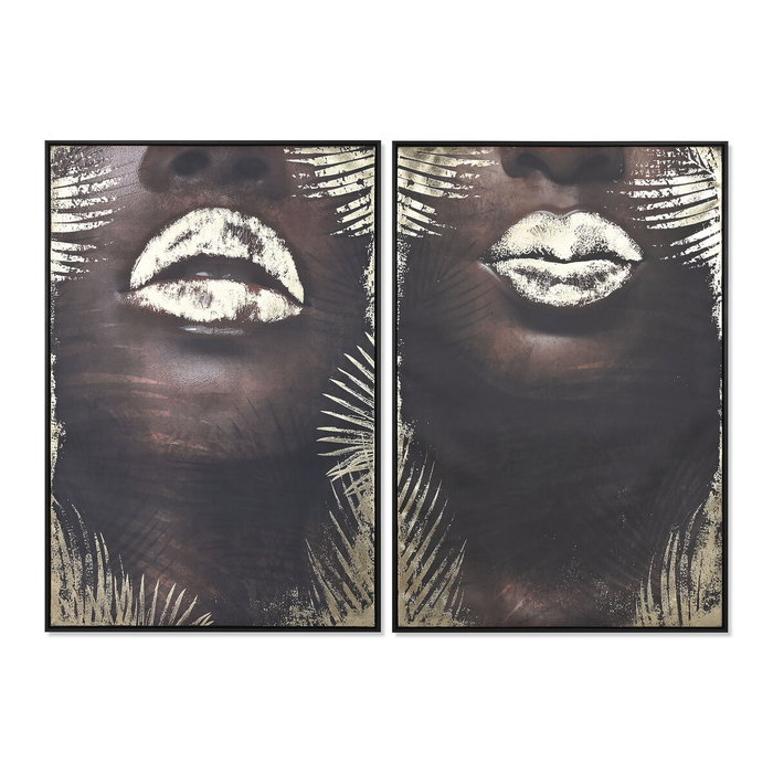 Home ESPRIT Toile Décorative Glamour Noir et Doré 83 x 4 x 123 cm Home ESPRIT Toile Décorative Glamour Noir et Doré 83 x 4 x 123 cm