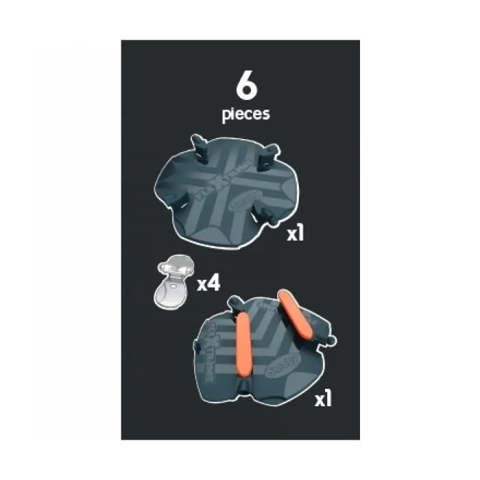 Smoby Flextreme Set d'accessoires multi-circuits avec aiguillage, croisement et pièce de connexion pour circuits de jeu d'enfant