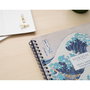 ERIK - Album Scrapbook photo La Grande Vague de Kanagawa par Hokusai - 26 x 26 cm - 40 pages - Reliure Wire-O avec fermeture à ruban
