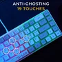 The G-Lab KEYZ-HYDRO-WG/FR - Clavier gamer filaire compact 60% AZERTY, rétroéclairé RGB, couleur gris et blanc - Switches confortables pour gaming
