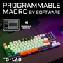 The G-Lab KEYZ-MERCURY-C/FR - Clavier Gaming Mécanique TKL Français - Rétroéclairage RGB 20 Modes - Touches Blanches, Noires et Orange - 12 Raccourcis Multimédia - USB