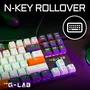 The G-Lab KEYZ-MERCURY-C/FR - Clavier Gaming Mécanique TKL Français - Rétroéclairage RGB 20 Modes - Touches Blanches, Noires et Orange - 12 Raccourcis Multimédia - USB