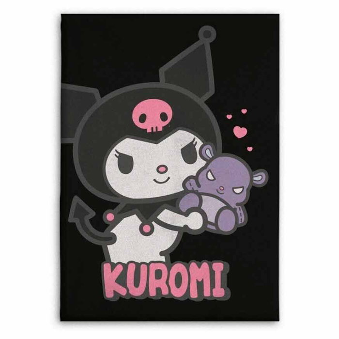 SANRIO Manta Couverture Polaire Kuromi Hello Kitty 110 x 150 cm SANRIO Manta Couverture Polaire Kuromi Hello Kitty 110 x 150 cm