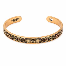 Alex And Ani Pulsera Crâne Dorée 20cm