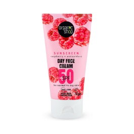 ORGANIC SHOP Crème de jour visage framboise + antioxydants SPF50