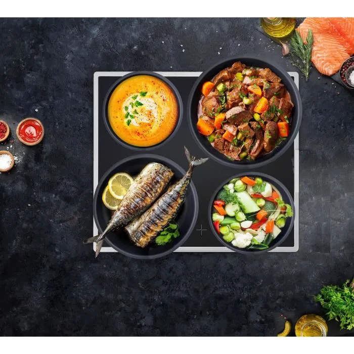 Arthur Martin AM1502 Ensemble d'ustensiles de cuisine 15 pièces avec manche amovible effet bois, compatible toutes sources de chaleur dont induction