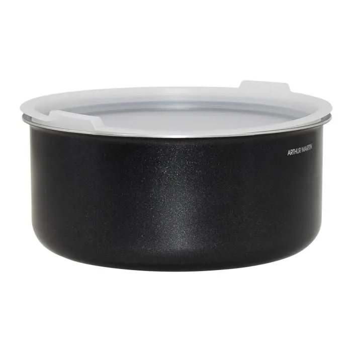 Arthur Martin AM1502 Ensemble d'ustensiles de cuisine 15 pièces avec manche amovible effet bois, compatible toutes sources de chaleur dont induction