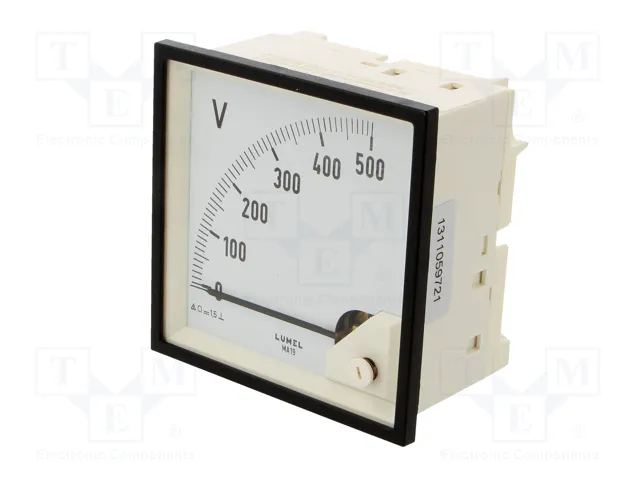 LUMEL Voltmètre analogique sur panneau VDC 0÷500V LUMEL Voltmètre analogique sur panneau VDC 0÷500V