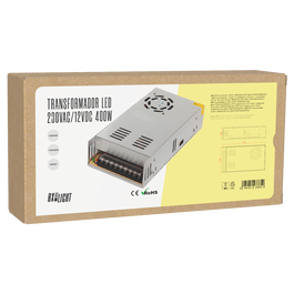 BX3 LIGHT Transformateur LED 12VDC 400W/33A IP20 - Alimentation AC/DC 220-240V pour bandeaux LED - Modèle BX3-TRIP25400W33A