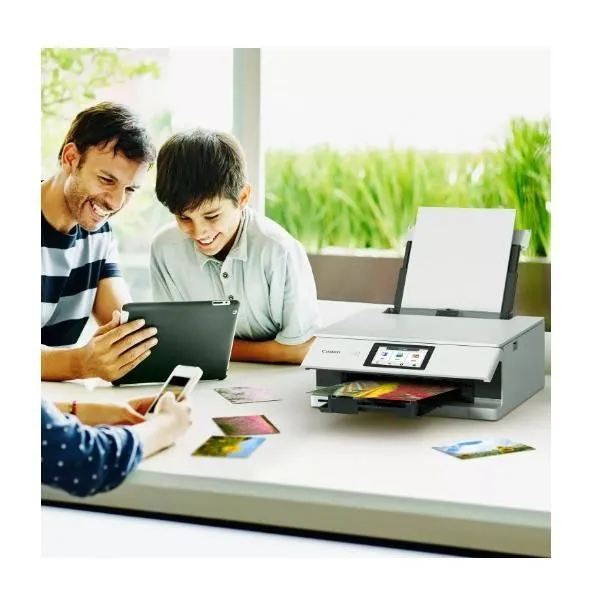 Canon PIXMA TS8751 Imprimante Multifonction Jet d'Encre 6 Réservoirs Wifi Blanc 200 Feuilles