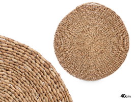 Kinvara Salvamantel rond 40 cm x 1 cm en fibre de maïs naturel Set de table (Set de 12)