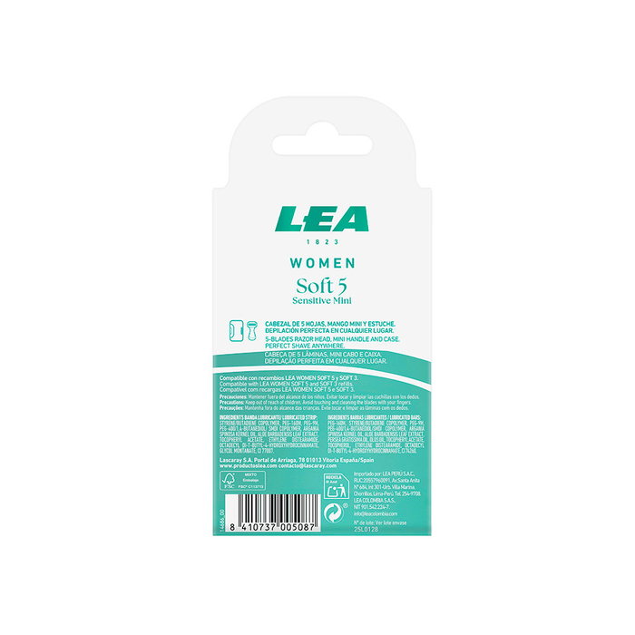 Lea WOMEN SOFT 5 - Rasoir Mini pour Femmes - Lot de 5 Unités