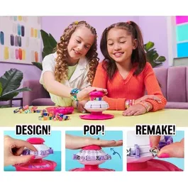 Spin Master Cool Maker Pop Style Pack - Machine à Bracelets avec 56 Perles Strass, Argent et Pailletées pour Créer 3 Bracelets - À partir de 7 ans