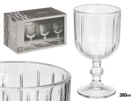 VIVALTO Copa de vin Rayas Transparente 380ml