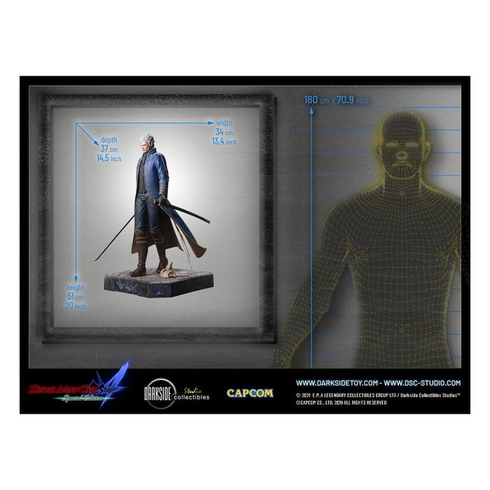 Devil May Cry 4 statuette Premium 1/4 Vergil 51 cm Devil May Cry 4 statuette Premium 1/4 Vergil 51 cm