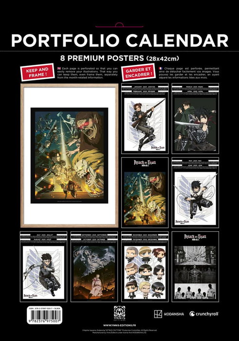 Attack on Titan Portfolio calendrier 2025 *ANGLAIS* Attack on Titan Portfolio calendrier 2025 *ANGLAIS*