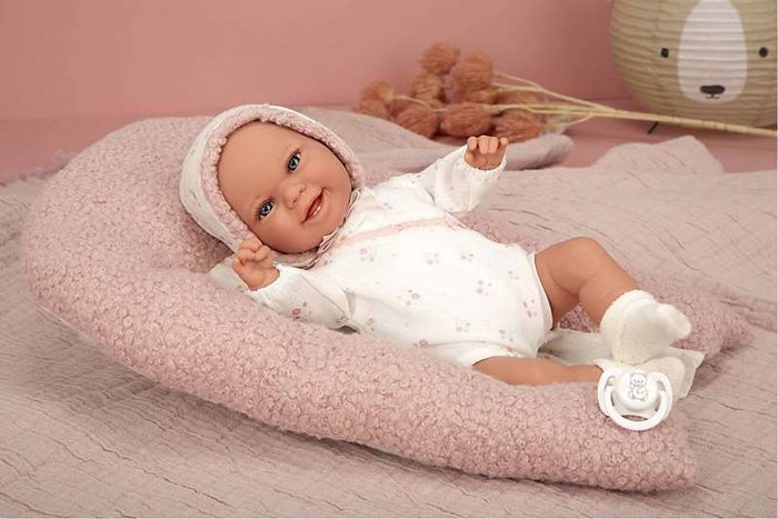 Muñecas Arias - Poupée Elegance Babyto avec coussin de poids, rose, 35 cm, doudou apaisant pour enfant à partir de 3 ans