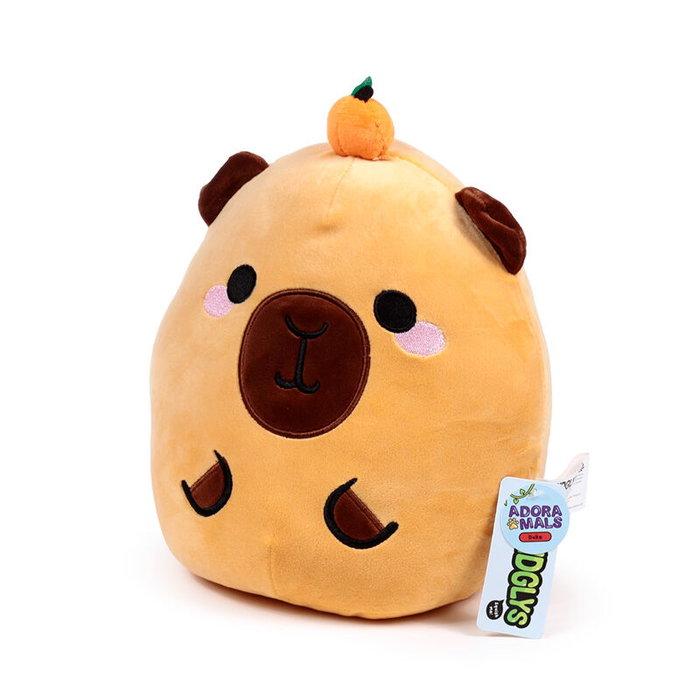 PUCKATOR Coussin peluche Duke Capibara Squidglys 26 cm, peluche douce Velboa certifiée CE/UKCA pour enfants à partir de 3 ans PUCKATOR Coussin peluche Duke Capibara Squidglys 26 cm, peluche douce Velboa certifiée CE/UKCA pour enfants à partir de 3 ans