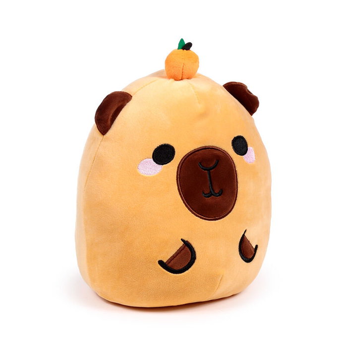 PUCKATOR Coussin peluche Duke Capibara Squidglys 26 cm, peluche douce Velboa certifiée CE/UKCA pour enfants à partir de 3 ans PUCKATOR Coussin peluche Duke Capibara Squidglys 26 cm, peluche douce Velboa certifiée CE/UKCA pour enfants à partir de 3 ans