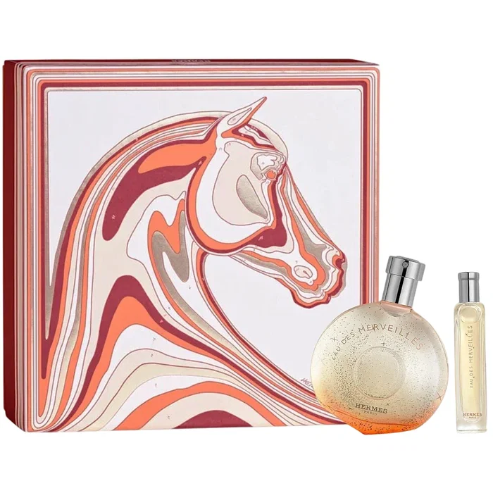 Hermes Coffret Eau des Merveilles Eau de Toilette pour Femme (50 ml + 15 ml) Hermes Coffret Eau des Merveilles Eau de Toilette pour Femme (50 ml + 15 ml)