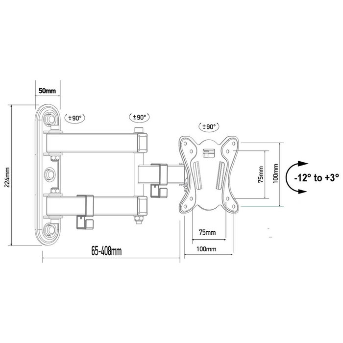 MacLean MC-417 Support de TV 13-32 pouces 30 Kg