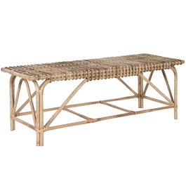 Banquette Home ESPRIT Naturel osier 130 X 46 X 47 cm
