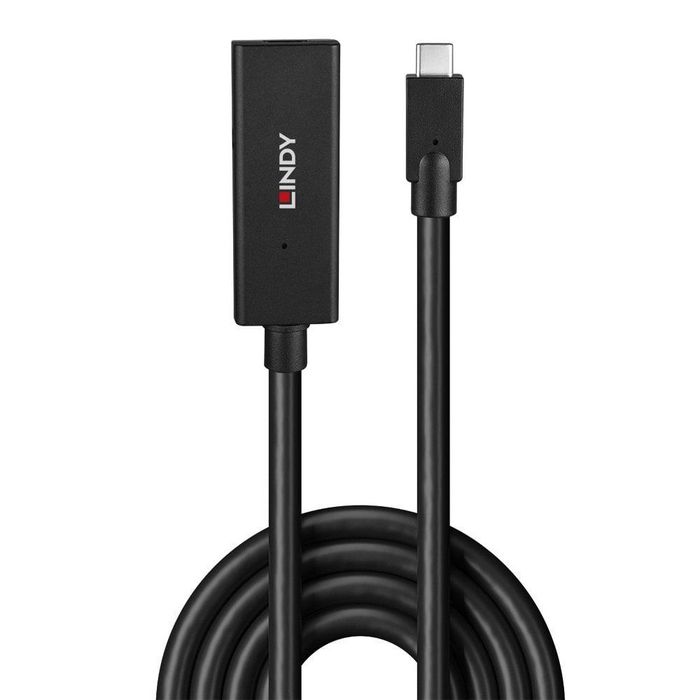 Lindy Rallonge active USB 3.2 Gen 2 Type-C Mâle/Femelle 5 m - 10 Gbit/s, pour prolongateurs, MacBook, smartphones